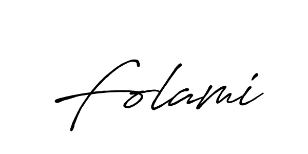 Make a beautiful signature design for name Folami. With this signature (Antro_Vectra_Bolder) style, you can create a handwritten signature for free. Folami signature style 7 images and pictures png