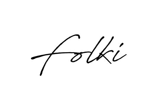 Folki stylish signature style. Best Handwritten Sign (Antro_Vectra_Bolder) for my name. Handwritten Signature Collection Ideas for my name Folki. Folki signature style 7 images and pictures png