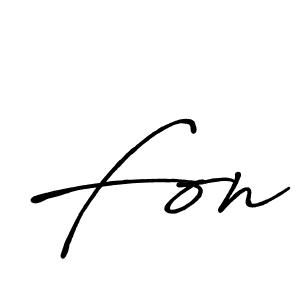 Create a beautiful signature design for name Fon. With this signature (Antro_Vectra_Bolder) fonts, you can make a handwritten signature for free. Fon signature style 7 images and pictures png