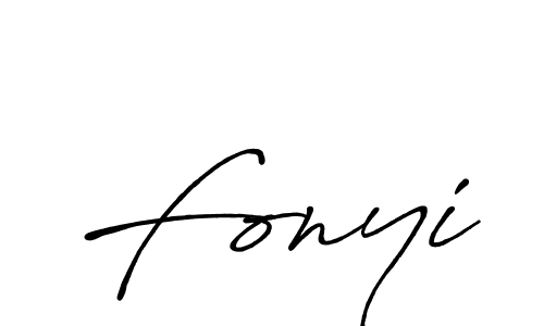 Create a beautiful signature design for name Fonyi. With this signature (Antro_Vectra_Bolder) fonts, you can make a handwritten signature for free. Fonyi signature style 7 images and pictures png