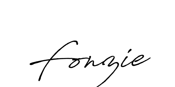 Make a beautiful signature design for name Fonzie. With this signature (Antro_Vectra_Bolder) style, you can create a handwritten signature for free. Fonzie signature style 7 images and pictures png