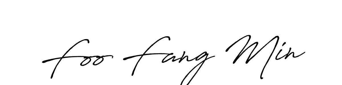 Also You can easily find your signature by using the search form. We will create Foo Fang Min name handwritten signature images for you free of cost using Antro_Vectra_Bolder sign style. Foo Fang Min signature style 7 images and pictures png