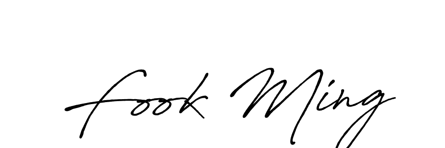 How to make Fook Ming signature? Antro_Vectra_Bolder is a professional autograph style. Create handwritten signature for Fook Ming name. Fook Ming signature style 7 images and pictures png