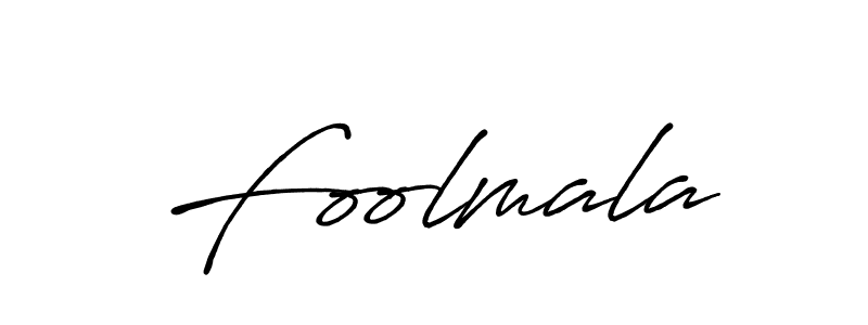 Use a signature maker to create a handwritten signature online. With this signature software, you can design (Antro_Vectra_Bolder) your own signature for name Foolmala. Foolmala signature style 7 images and pictures png