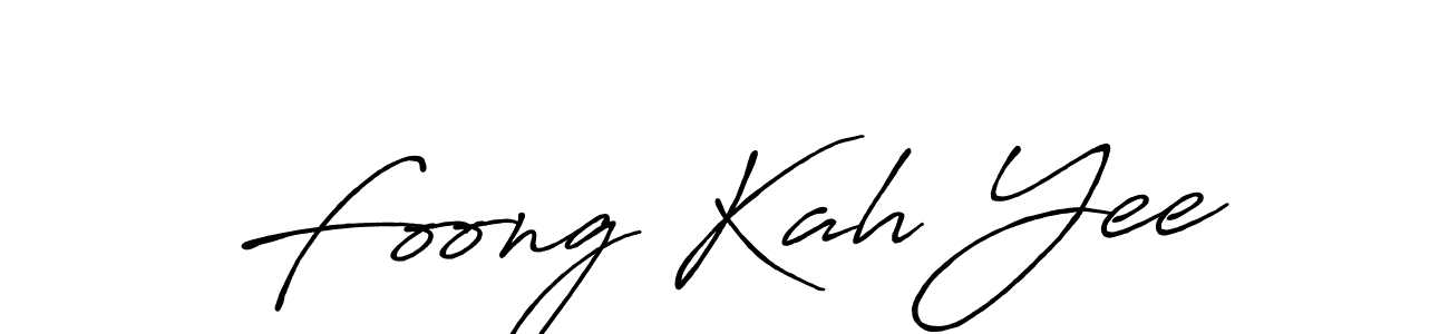 Make a beautiful signature design for name Foong Kah Yee. With this signature (Antro_Vectra_Bolder) style, you can create a handwritten signature for free. Foong Kah Yee signature style 7 images and pictures png