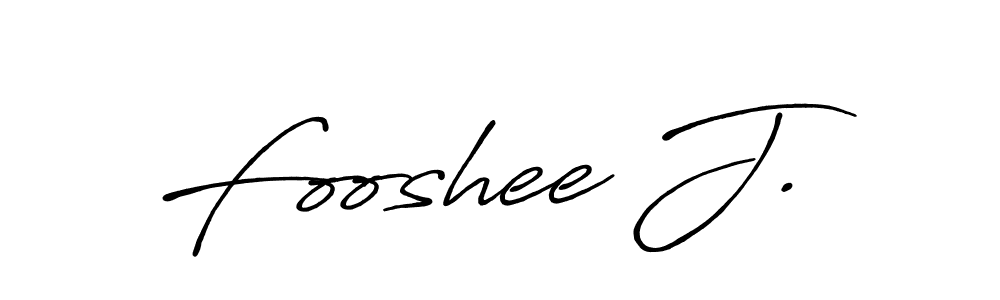 How to make Fooshee J. signature? Antro_Vectra_Bolder is a professional autograph style. Create handwritten signature for Fooshee J. name. Fooshee J. signature style 7 images and pictures png