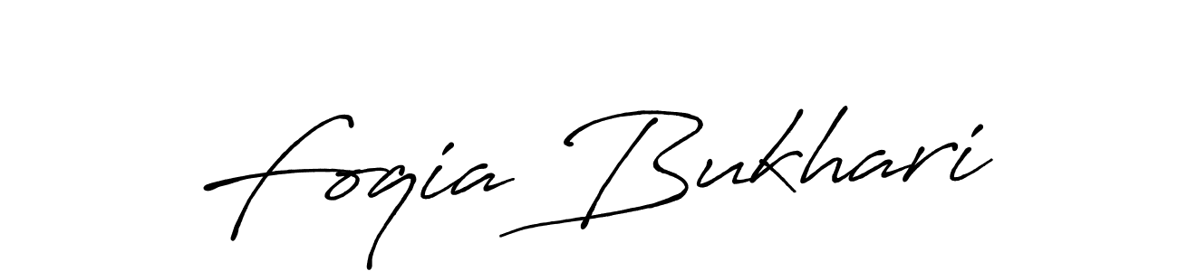 You should practise on your own different ways (Antro_Vectra_Bolder) to write your name (Foqia Bukhari) in signature. don't let someone else do it for you. Foqia Bukhari signature style 7 images and pictures png