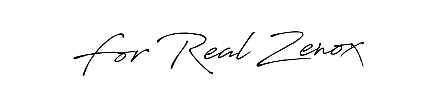 Use a signature maker to create a handwritten signature online. With this signature software, you can design (Antro_Vectra_Bolder) your own signature for name For Real Zenox. For Real Zenox signature style 7 images and pictures png