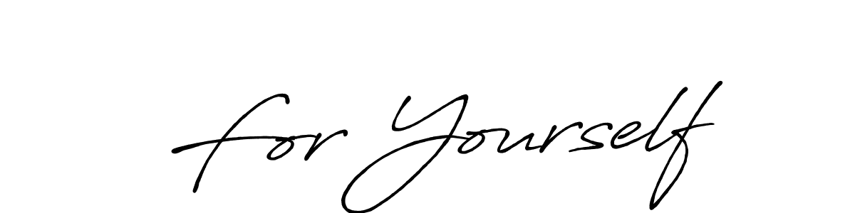 How to Draw For Yourself signature style? Antro_Vectra_Bolder is a latest design signature styles for name For Yourself. For Yourself signature style 7 images and pictures png