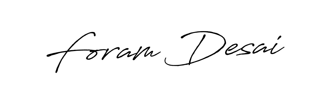 Make a short Foram Desai signature style. Manage your documents anywhere anytime using Antro_Vectra_Bolder. Create and add eSignatures, submit forms, share and send files easily. Foram Desai signature style 7 images and pictures png