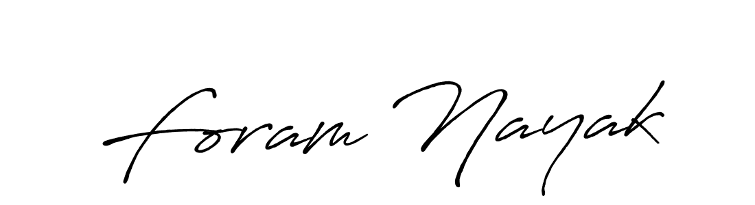 It looks lik you need a new signature style for name Foram Nayak. Design unique handwritten (Antro_Vectra_Bolder) signature with our free signature maker in just a few clicks. Foram Nayak signature style 7 images and pictures png