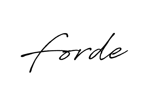 Make a beautiful signature design for name Forde. With this signature (Antro_Vectra_Bolder) style, you can create a handwritten signature for free. Forde signature style 7 images and pictures png