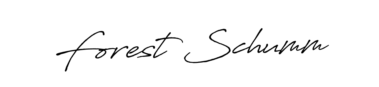 Make a beautiful signature design for name Forest Schumm. With this signature (Antro_Vectra_Bolder) style, you can create a handwritten signature for free. Forest Schumm signature style 7 images and pictures png