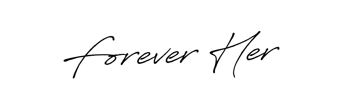 Forever Her stylish signature style. Best Handwritten Sign (Antro_Vectra_Bolder) for my name. Handwritten Signature Collection Ideas for my name Forever Her. Forever Her signature style 7 images and pictures png