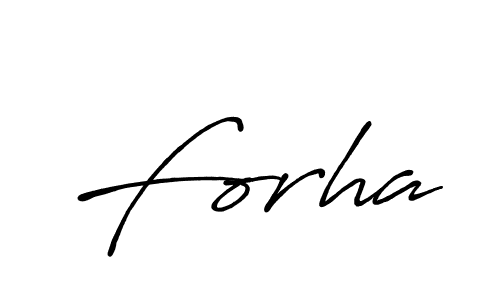 How to make Forha name signature. Use Antro_Vectra_Bolder style for creating short signs online. This is the latest handwritten sign. Forha signature style 7 images and pictures png