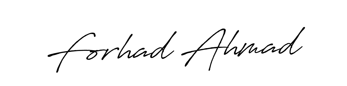 How to make Forhad Ahmad name signature. Use Antro_Vectra_Bolder style for creating short signs online. This is the latest handwritten sign. Forhad Ahmad signature style 7 images and pictures png