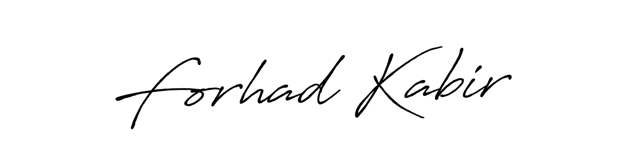 Use a signature maker to create a handwritten signature online. With this signature software, you can design (Antro_Vectra_Bolder) your own signature for name Forhad Kabir. Forhad Kabir signature style 7 images and pictures png