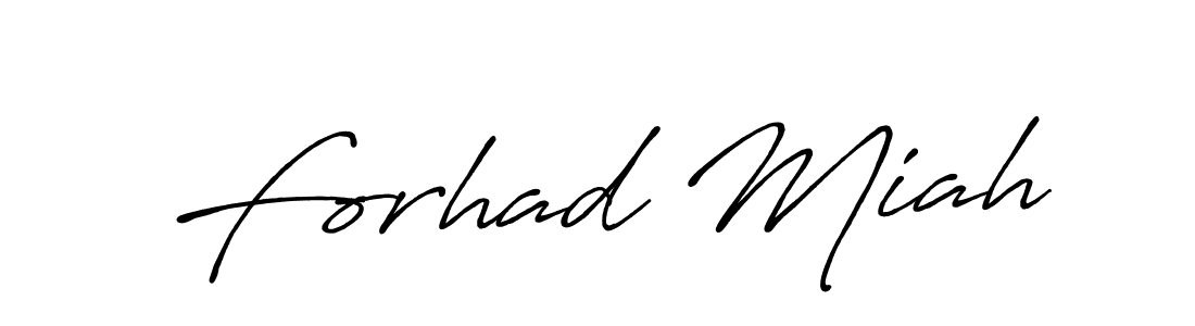 It looks lik you need a new signature style for name Forhad Miah. Design unique handwritten (Antro_Vectra_Bolder) signature with our free signature maker in just a few clicks. Forhad Miah signature style 7 images and pictures png