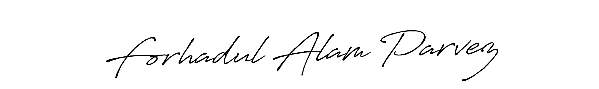 Make a beautiful signature design for name Forhadul Alam Parvez. With this signature (Antro_Vectra_Bolder) style, you can create a handwritten signature for free. Forhadul Alam Parvez signature style 7 images and pictures png