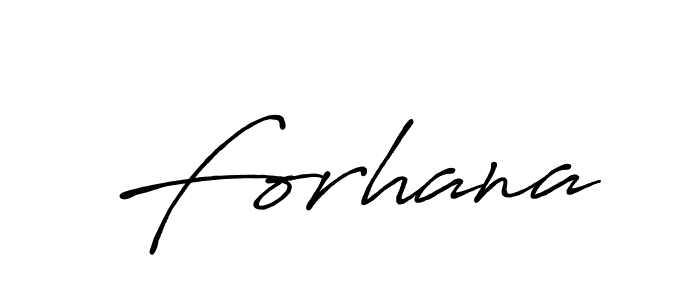 Design your own signature with our free online signature maker. With this signature software, you can create a handwritten (Antro_Vectra_Bolder) signature for name Forhana. Forhana signature style 7 images and pictures png