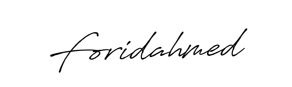 Also we have Foridahmed name is the best signature style. Create professional handwritten signature collection using Antro_Vectra_Bolder autograph style. Foridahmed signature style 7 images and pictures png