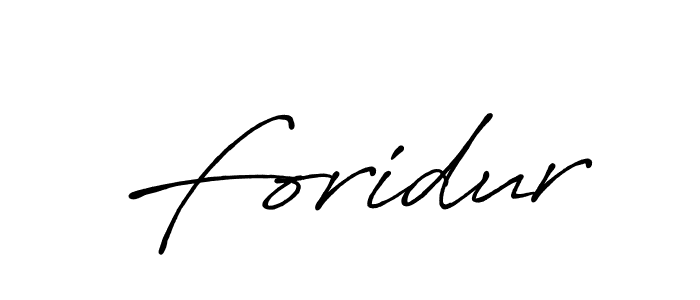 Make a beautiful signature design for name Foridur. With this signature (Antro_Vectra_Bolder) style, you can create a handwritten signature for free. Foridur signature style 7 images and pictures png