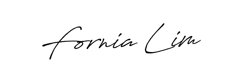 How to make Fornia Lim name signature. Use Antro_Vectra_Bolder style for creating short signs online. This is the latest handwritten sign. Fornia Lim signature style 7 images and pictures png