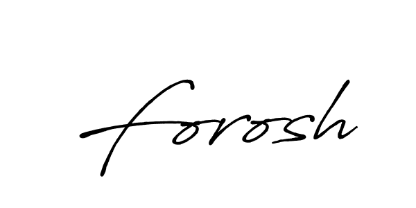 Antro_Vectra_Bolder is a professional signature style that is perfect for those who want to add a touch of class to their signature. It is also a great choice for those who want to make their signature more unique. Get Forosh name to fancy signature for free. Forosh signature style 7 images and pictures png
