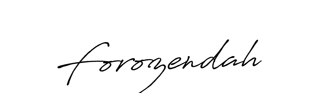 Forozendah stylish signature style. Best Handwritten Sign (Antro_Vectra_Bolder) for my name. Handwritten Signature Collection Ideas for my name Forozendah. Forozendah signature style 7 images and pictures png