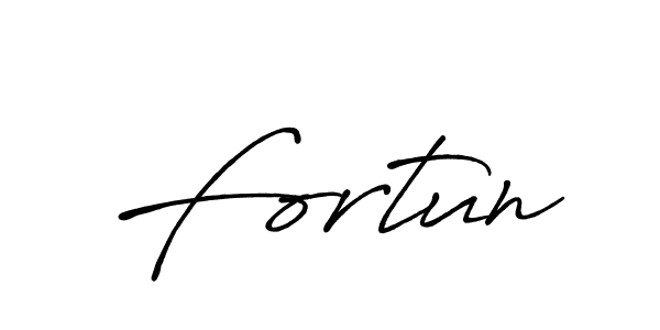 Use a signature maker to create a handwritten signature online. With this signature software, you can design (Antro_Vectra_Bolder) your own signature for name Fortun. Fortun signature style 7 images and pictures png