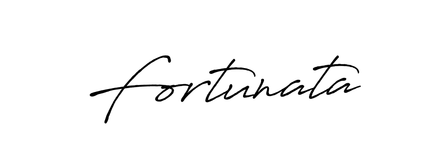 Use a signature maker to create a handwritten signature online. With this signature software, you can design (Antro_Vectra_Bolder) your own signature for name Fortunata. Fortunata signature style 7 images and pictures png