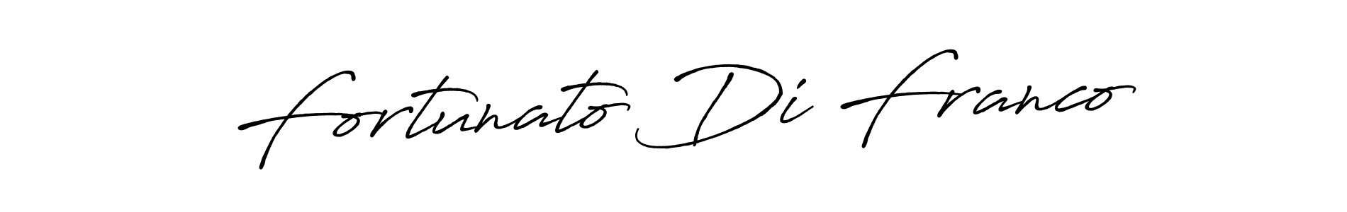 How to make Fortunato Di Franco name signature. Use Antro_Vectra_Bolder style for creating short signs online. This is the latest handwritten sign. Fortunato Di Franco signature style 7 images and pictures png