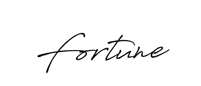 Design your own signature with our free online signature maker. With this signature software, you can create a handwritten (Antro_Vectra_Bolder) signature for name Fortune. Fortune signature style 7 images and pictures png