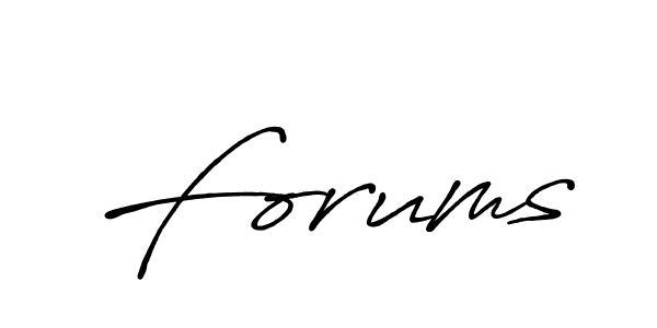 Create a beautiful signature design for name Forums. With this signature (Antro_Vectra_Bolder) fonts, you can make a handwritten signature for free. Forums signature style 7 images and pictures png