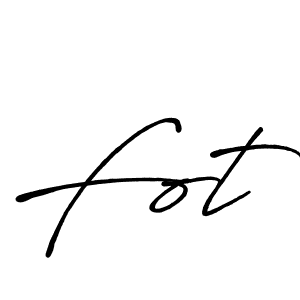 Use a signature maker to create a handwritten signature online. With this signature software, you can design (Antro_Vectra_Bolder) your own signature for name Fot. Fot signature style 7 images and pictures png