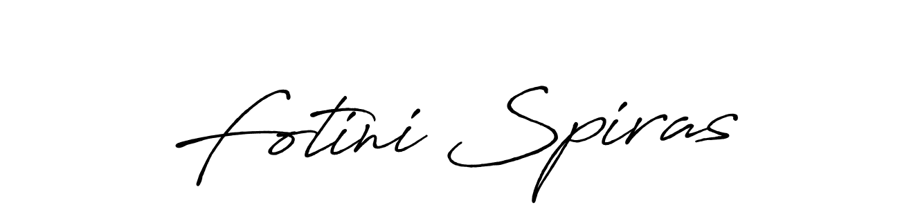 Make a beautiful signature design for name Fotini Spiras. With this signature (Antro_Vectra_Bolder) style, you can create a handwritten signature for free. Fotini Spiras signature style 7 images and pictures png