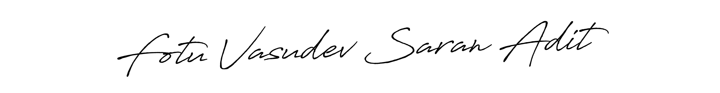 It looks lik you need a new signature style for name Fotu Vasudev Saran Adit. Design unique handwritten (Antro_Vectra_Bolder) signature with our free signature maker in just a few clicks. Fotu Vasudev Saran Adit signature style 7 images and pictures png