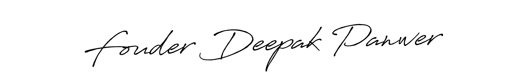 Use a signature maker to create a handwritten signature online. With this signature software, you can design (Antro_Vectra_Bolder) your own signature for name Fouder Deepak Panwer. Fouder Deepak Panwer signature style 7 images and pictures png