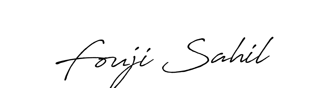 How to make Fouji Sahil name signature. Use Antro_Vectra_Bolder style for creating short signs online. This is the latest handwritten sign. Fouji Sahil signature style 7 images and pictures png