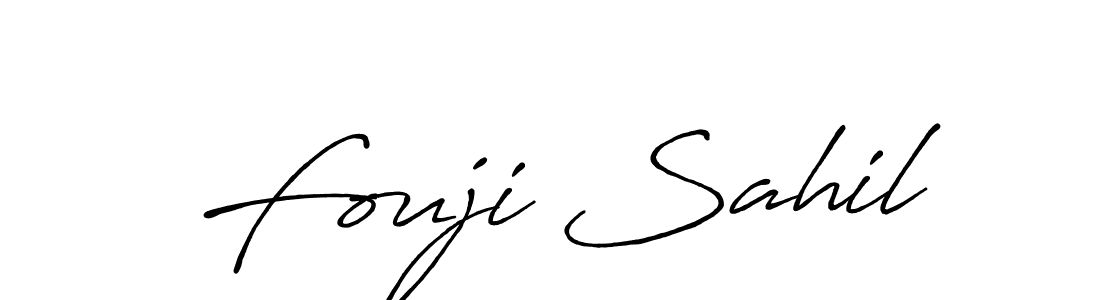 How to make Fouji Sahil name signature. Use Antro_Vectra_Bolder style for creating short signs online. This is the latest handwritten sign. Fouji Sahil signature style 7 images and pictures png