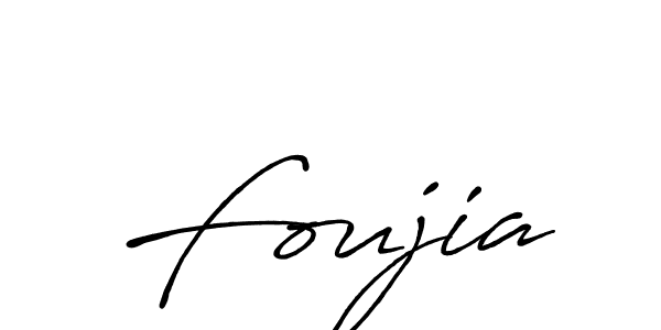 Create a beautiful signature design for name Foujia. With this signature (Antro_Vectra_Bolder) fonts, you can make a handwritten signature for free. Foujia signature style 7 images and pictures png