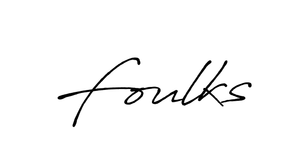 Foulks stylish signature style. Best Handwritten Sign (Antro_Vectra_Bolder) for my name. Handwritten Signature Collection Ideas for my name Foulks. Foulks signature style 7 images and pictures png