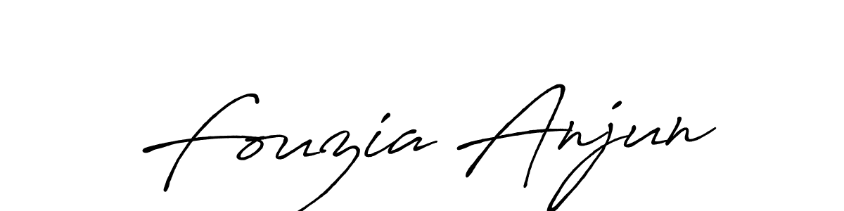 Make a beautiful signature design for name Fouzia Anjun. With this signature (Antro_Vectra_Bolder) style, you can create a handwritten signature for free. Fouzia Anjun signature style 7 images and pictures png