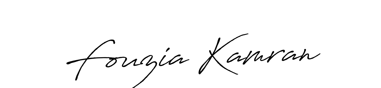 Also we have Fouzia Kamran name is the best signature style. Create professional handwritten signature collection using Antro_Vectra_Bolder autograph style. Fouzia Kamran signature style 7 images and pictures png