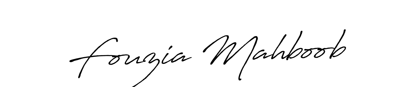 Make a beautiful signature design for name Fouzia Mahboob. Use this online signature maker to create a handwritten signature for free. Fouzia Mahboob signature style 7 images and pictures png