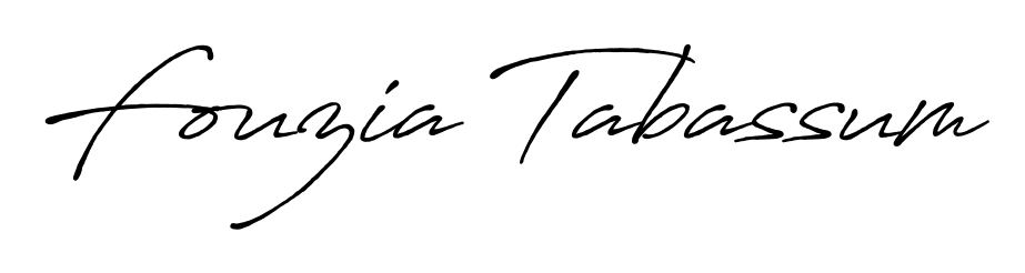 Create an unforgettable impression when signing with Fouzia Tabassum name styled in Antro_Vectra_Bolder typography. 100% free online generator. Fouzia Tabassum signature style 7 images and pictures png