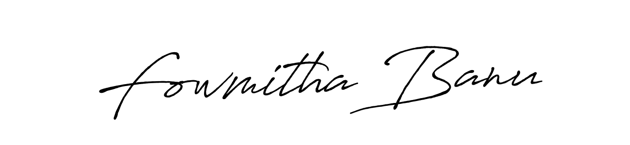 Create a beautiful signature design for name Fowmitha Banu. With this signature (Antro_Vectra_Bolder) fonts, you can make a handwritten signature for free. Fowmitha Banu signature style 7 images and pictures png