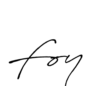 Foy stylish signature style. Best Handwritten Sign (Antro_Vectra_Bolder) for my name. Handwritten Signature Collection Ideas for my name Foy. Foy signature style 7 images and pictures png
