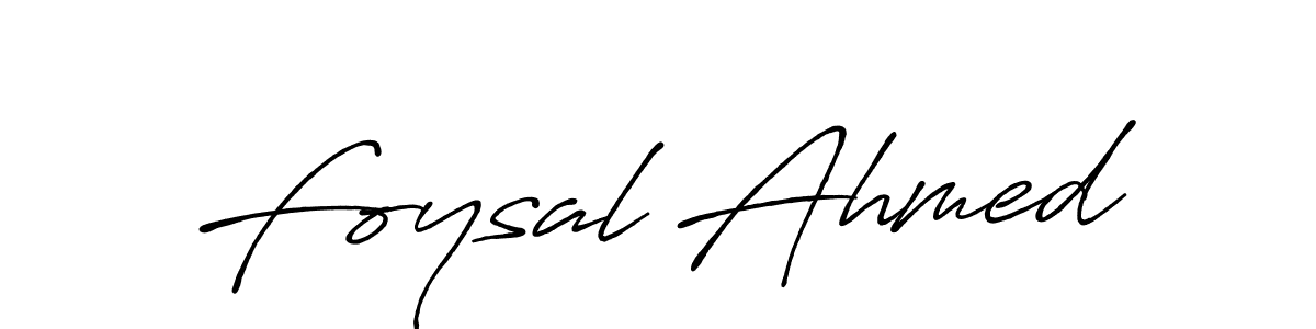 Create a beautiful signature design for name Foysal Ahmed. With this signature (Antro_Vectra_Bolder) fonts, you can make a handwritten signature for free. Foysal Ahmed signature style 7 images and pictures png