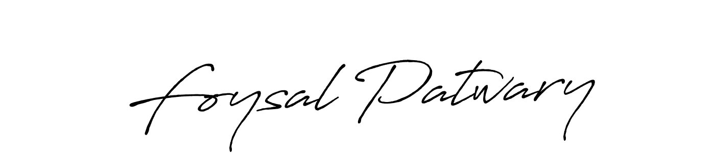 Create a beautiful signature design for name Foysal Patwary. With this signature (Antro_Vectra_Bolder) fonts, you can make a handwritten signature for free. Foysal Patwary signature style 7 images and pictures png